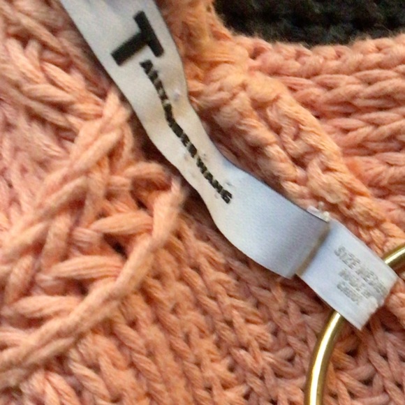 T by Alexander Wang Deep V Sweater in Salmon Pink, Medium - Picture 10 of 10